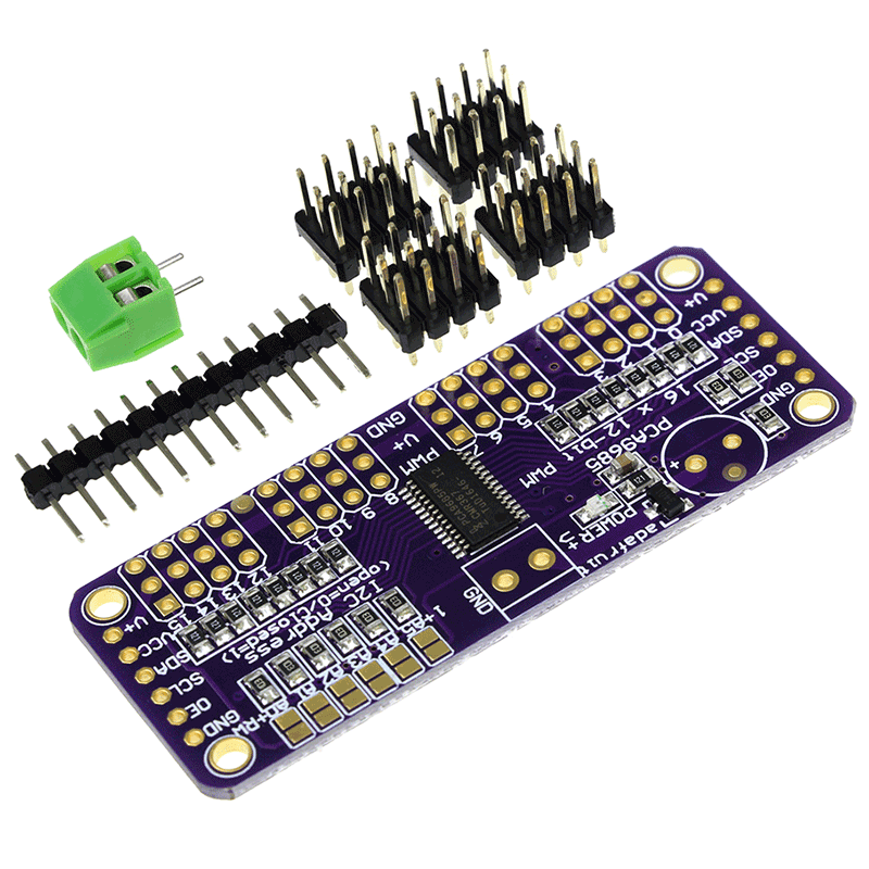 Драйвер ШИМ/Серво 16-канальный (I2C, 12-бит, на PCA9685)