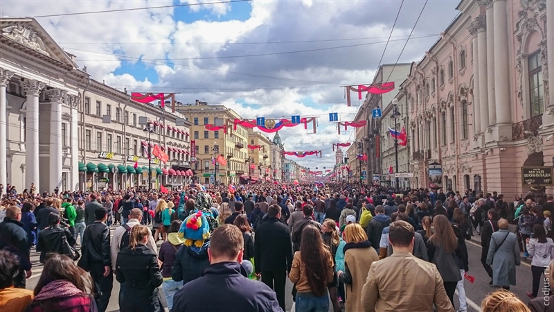 А вот это возвращение с парада — готовиться к маршу Бессмертного полка